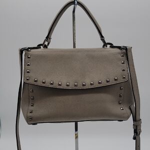 Michael Kors Taupe Studded Satchel